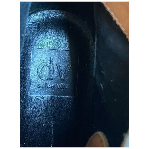 Dolce Vita "Pace" Tan Suede Booties Wedge Heel Lace-Up Women's Size 9.5 - Picture 8 of 10